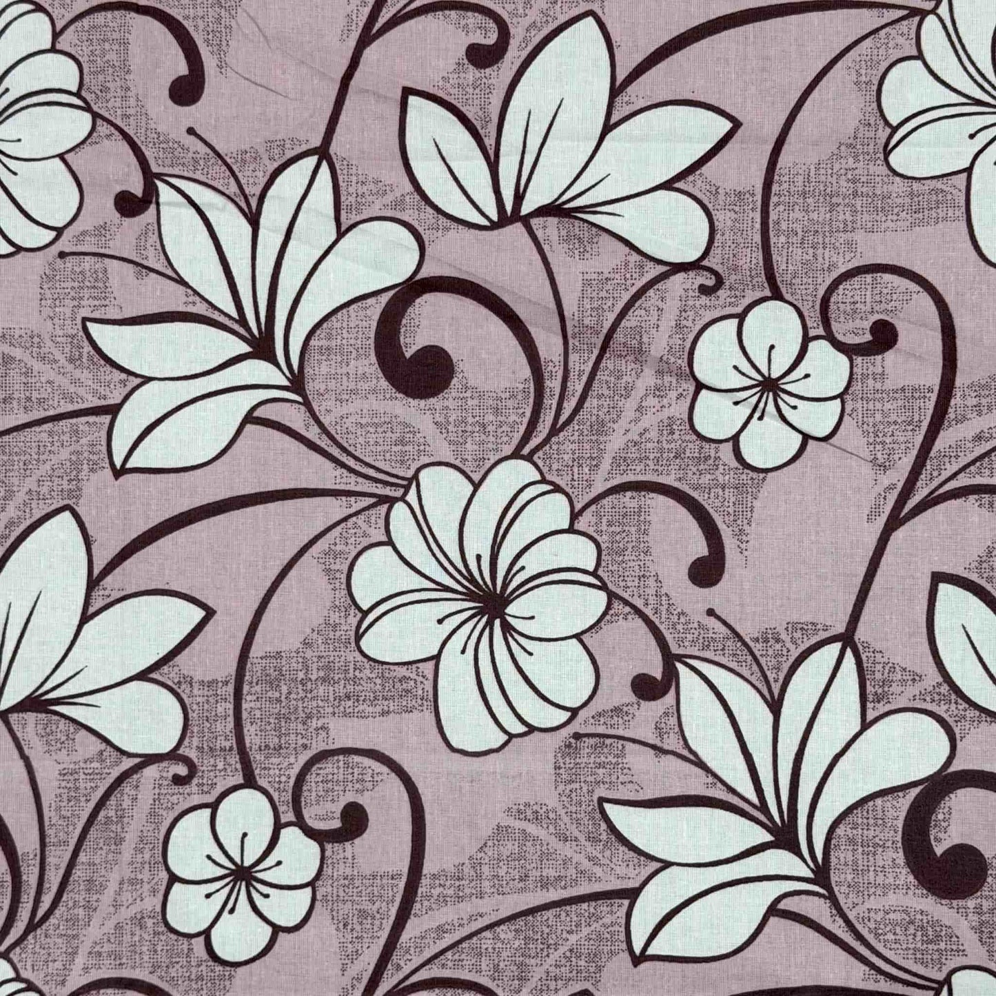Floral Print On Lavender Single Bedsheet