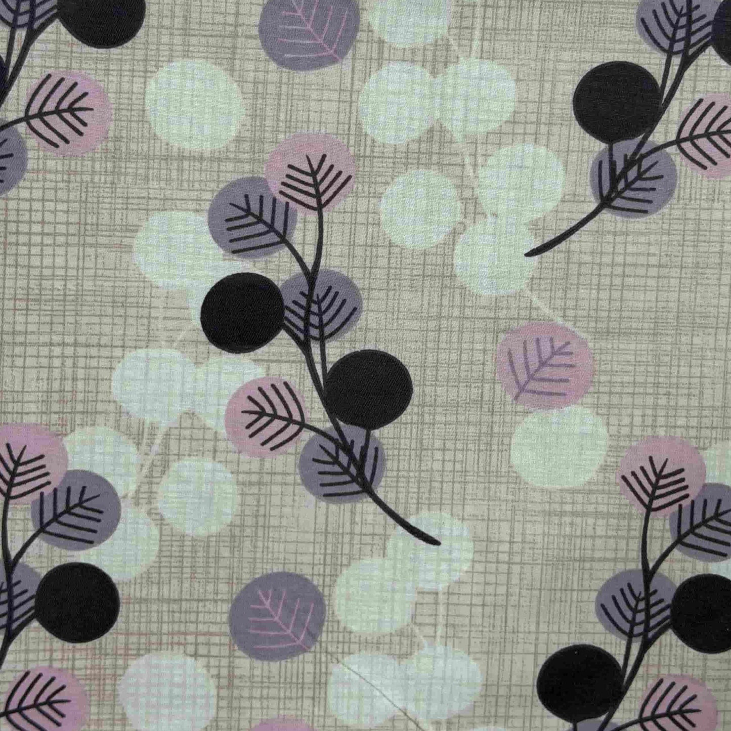 Purple Floral With Geometric Elements Queen Size Bedsheet