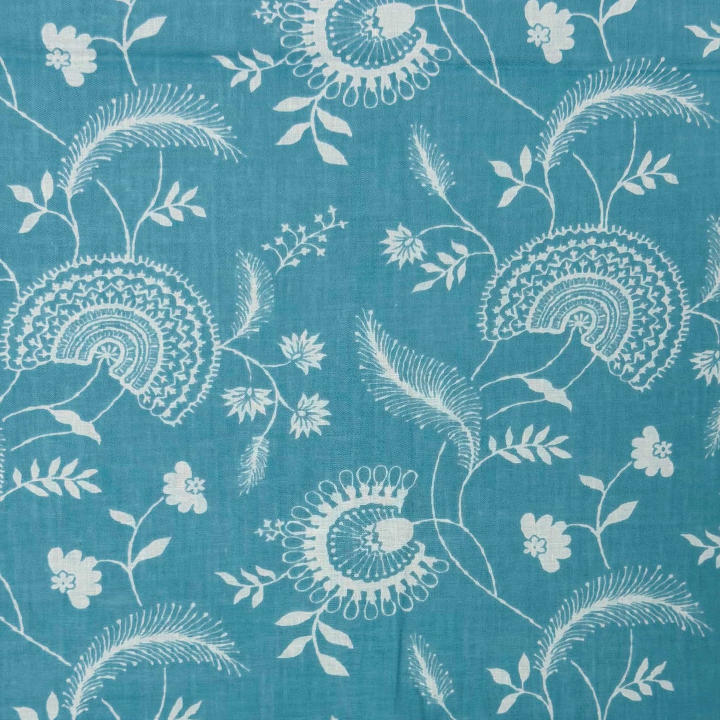 Floral Print On Blue Single Bedsheet