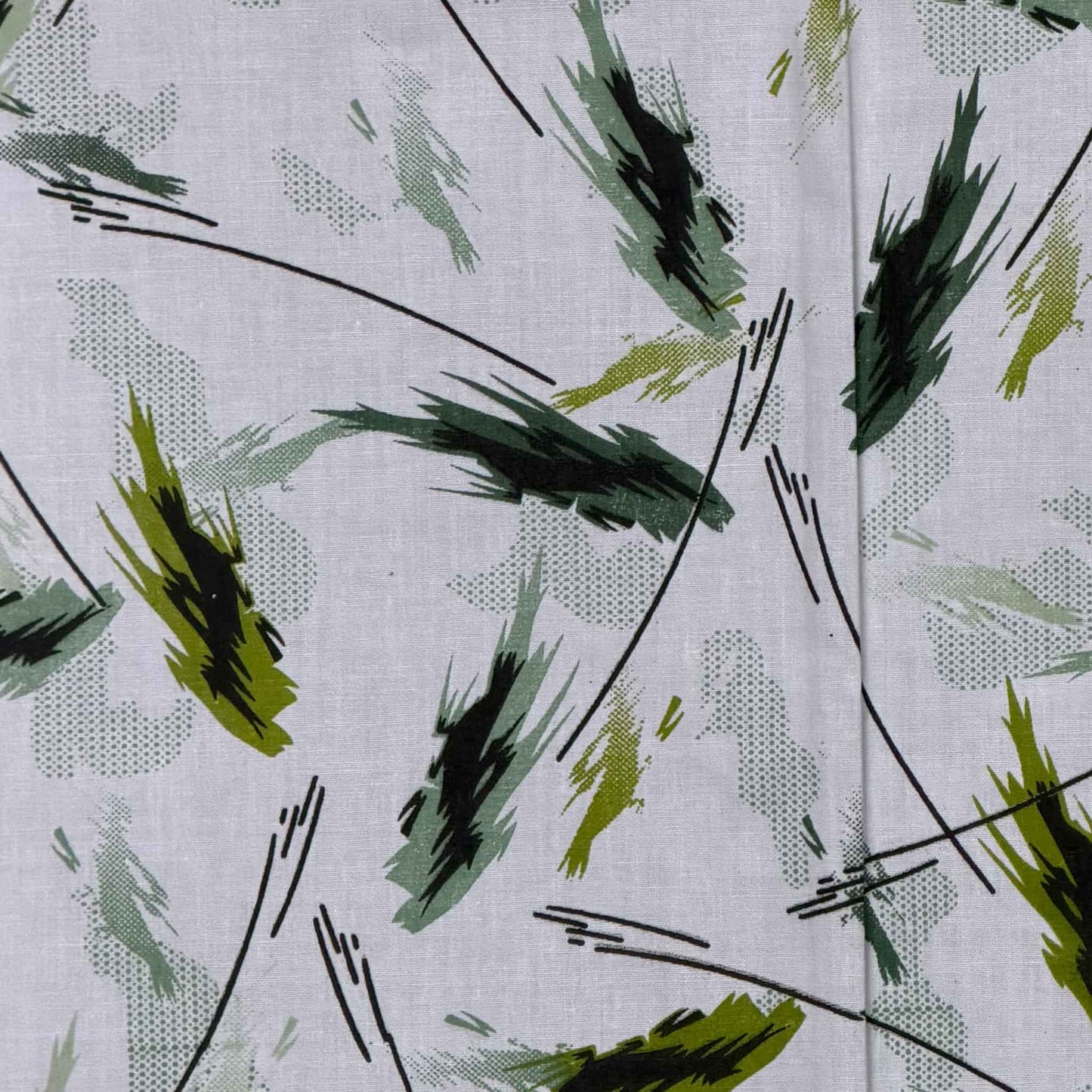 Abstract Print On White Single Bedsheet