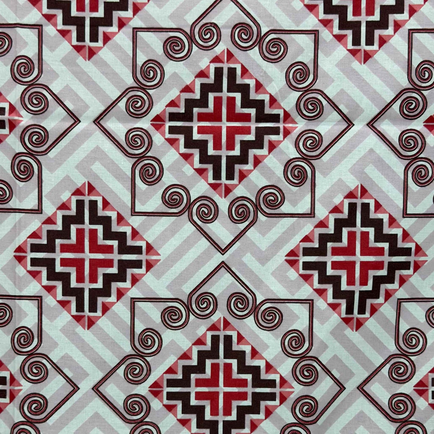 Geometric Print On White Single Bedsheet