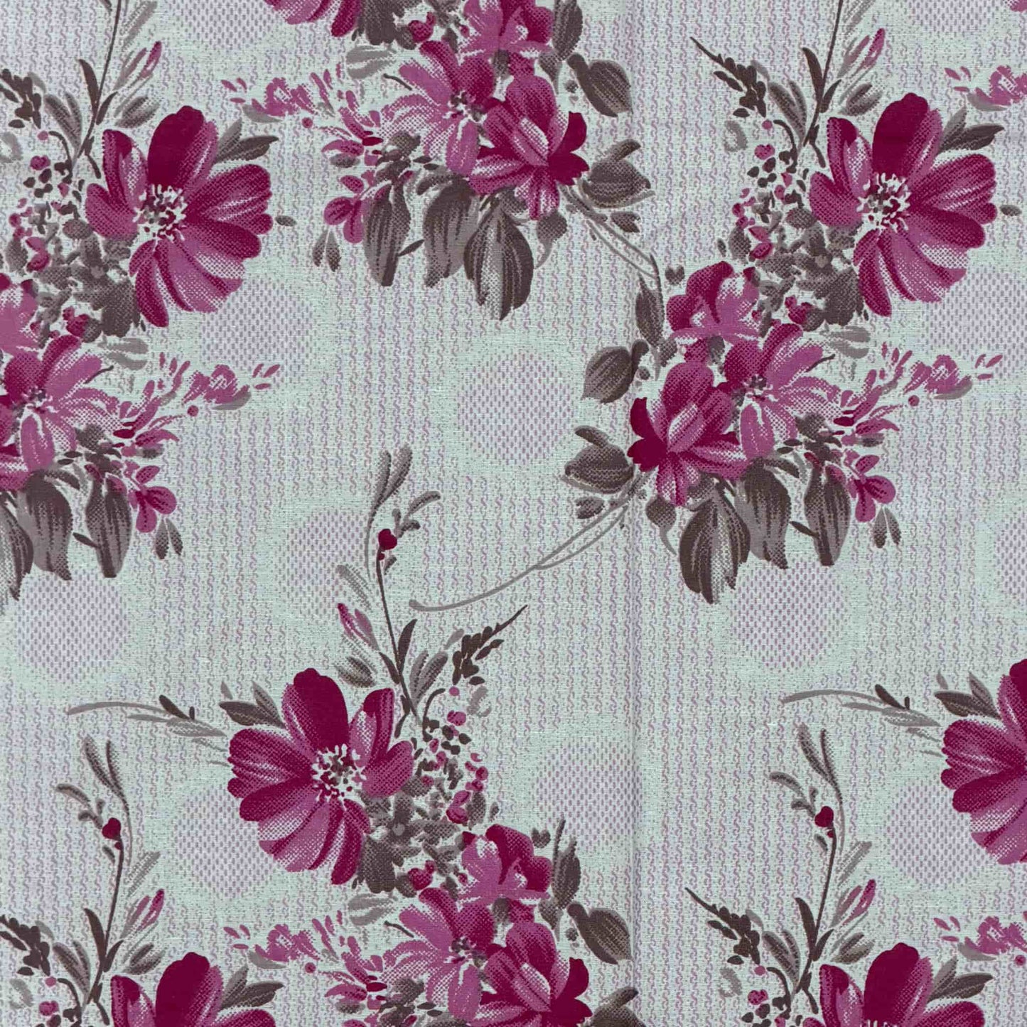 Magenta Floral Print Single Bedsheet