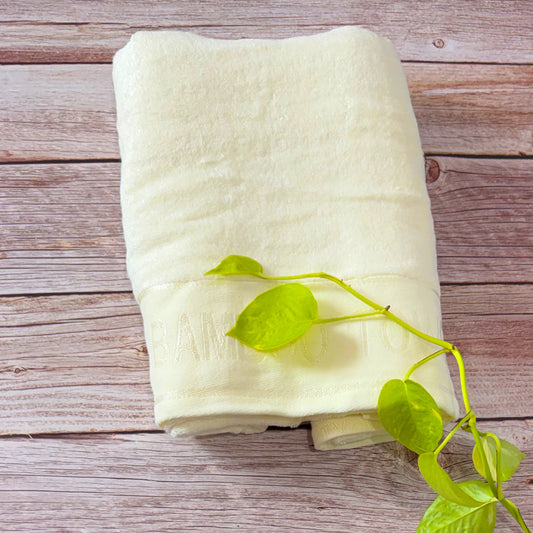 Cream Bamboo Bath Towel