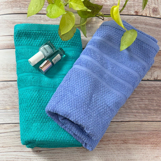Cyan And  Lavender  Salon Towel Combo