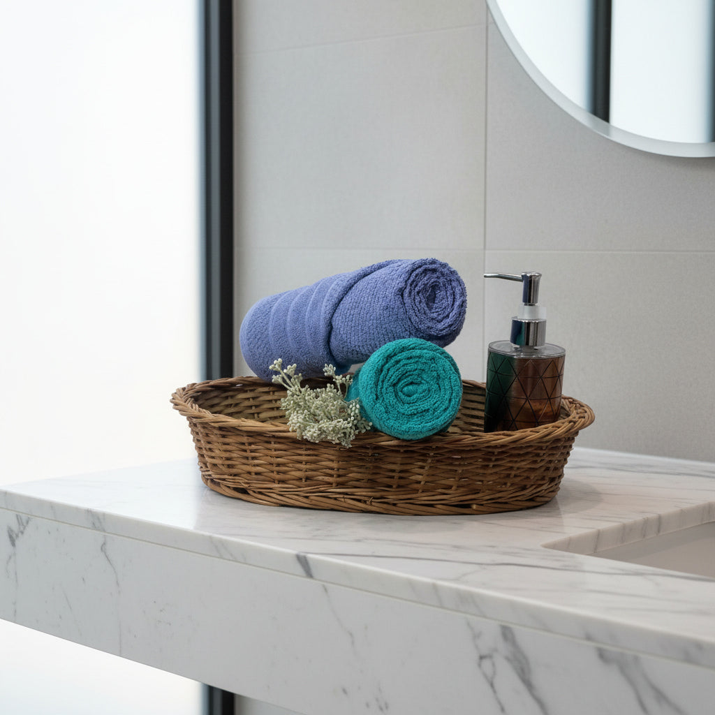 Cyan And  Lavender  Salon Towel Combo
