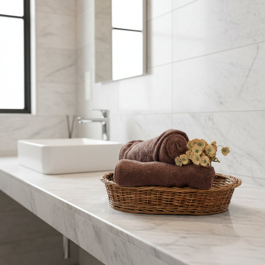 Dark Brown Bath And salon Towel Combo
