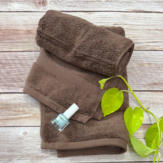 Dark Brown Zero Twist Hand Towel Pack Of Two