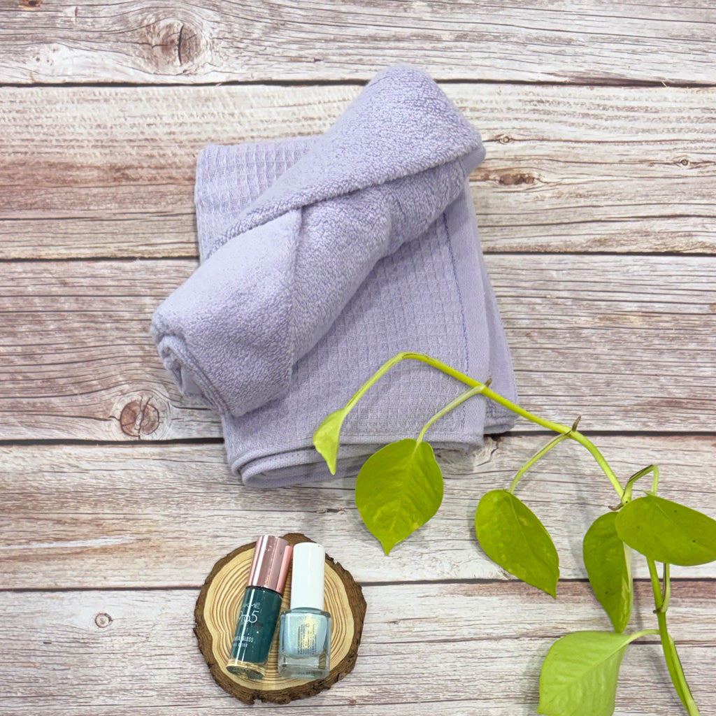 Lavender Waffle-Terry Hand Towel Pack Of Two