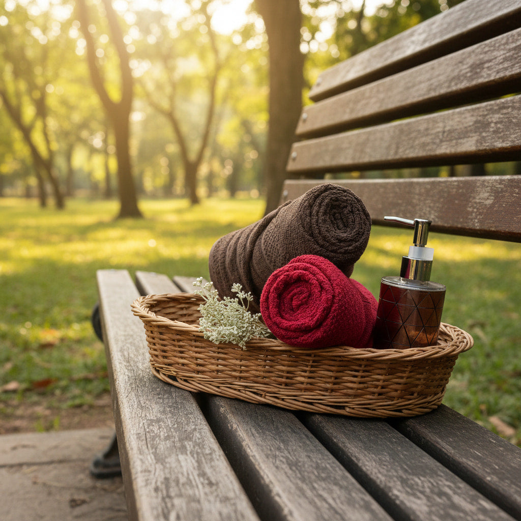 Maroon And  Brown  Salon Towel Combo