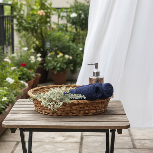 Navy Blue Hand Towel Pack Of Two