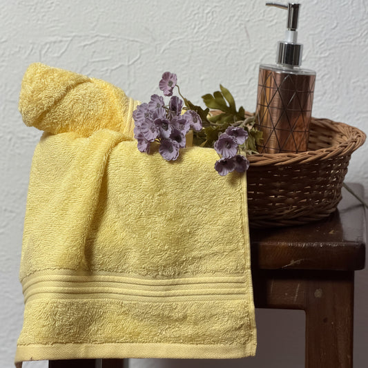 Lemon Yellow Hand Towel Pack Of Two