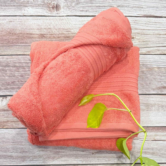 Orange Bath And salon Towel Combo