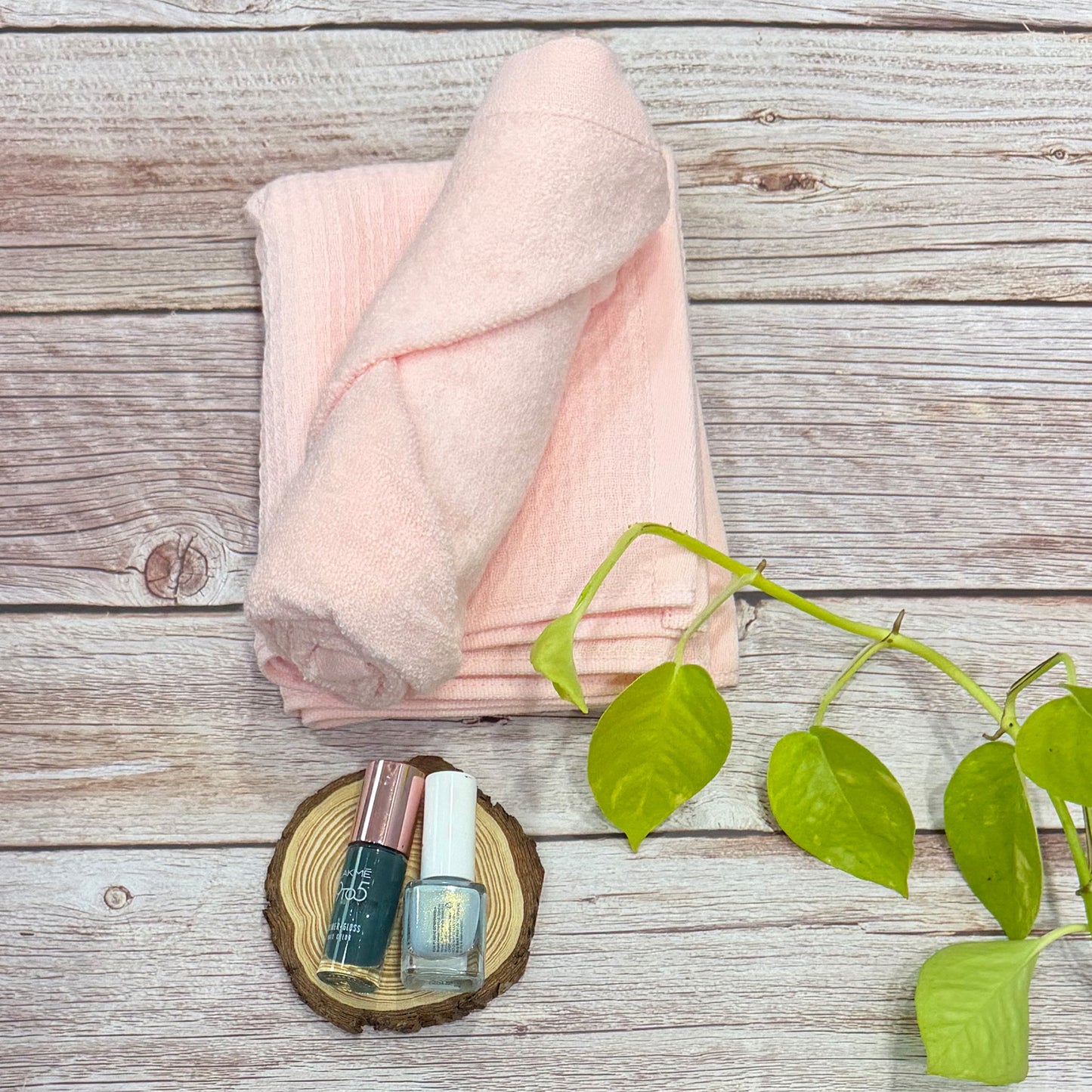 Peach Waffle-Terry Hand Towel Pack Of Two