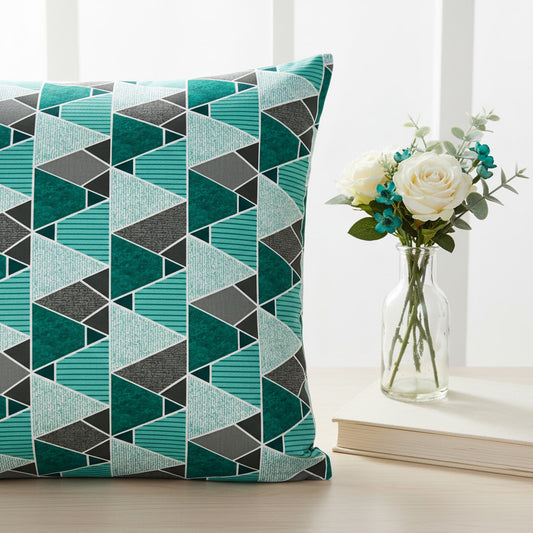 Green Geometric Print Single Bedsheet
