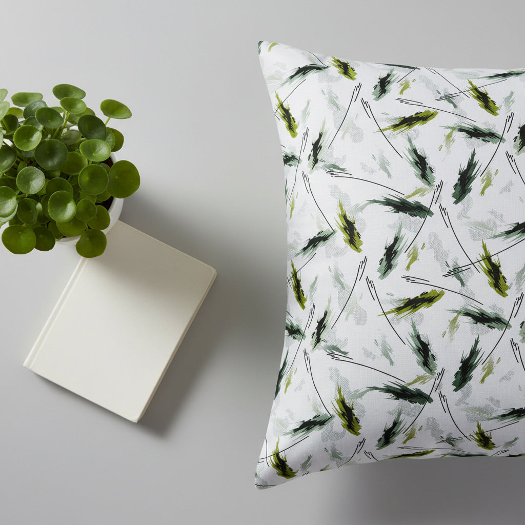 Abstract Print On White Single Bedsheet
