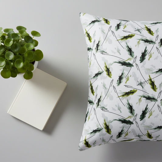 Abstract Print On White Single Bedsheet
