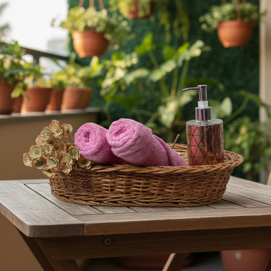 Pink Hand Towel Pack Of Two