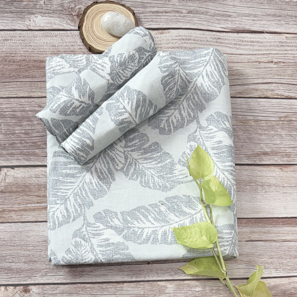 Big leaf Print 180 TC King Size Bedsheet