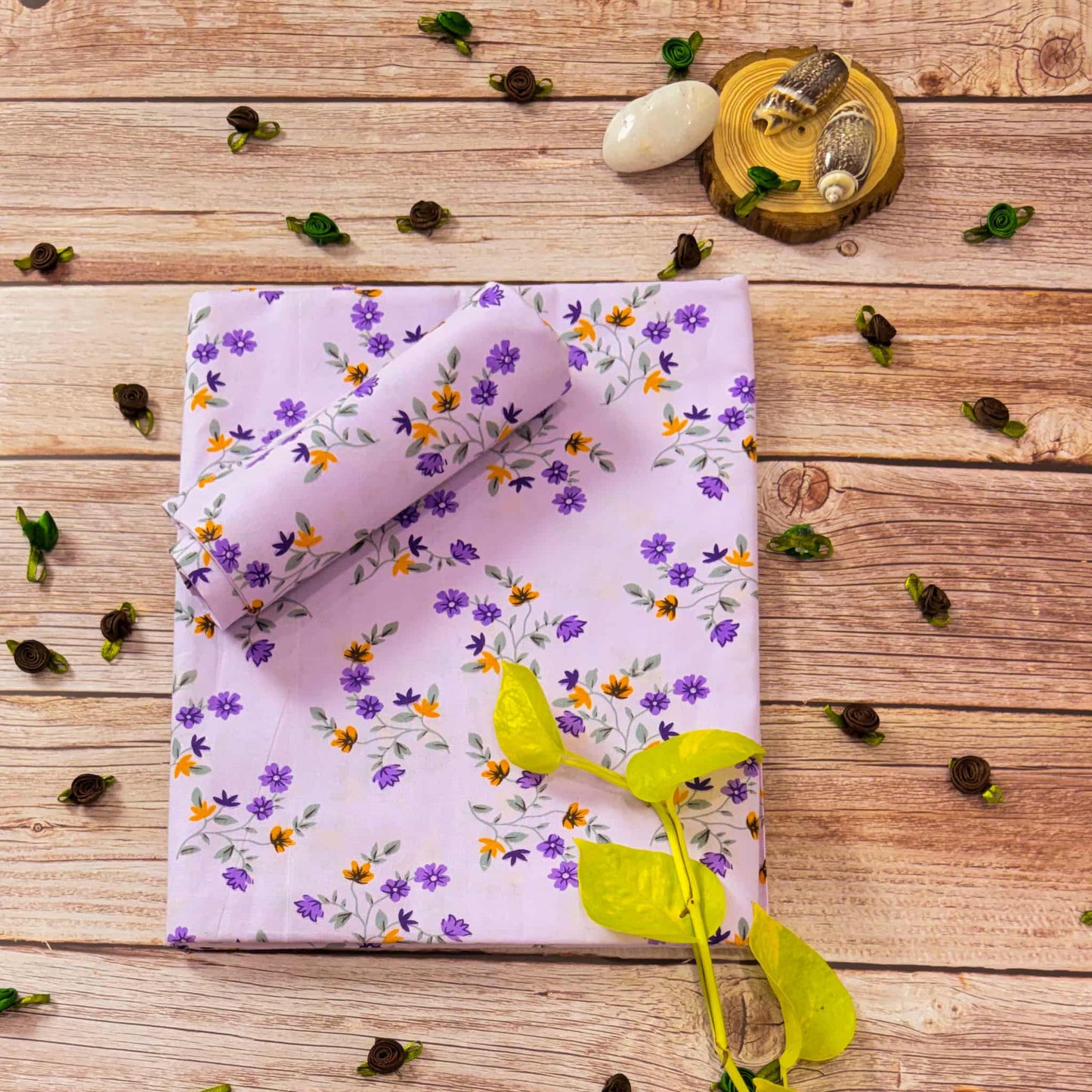 Small Floral Print Lavender Single Bedsheet
