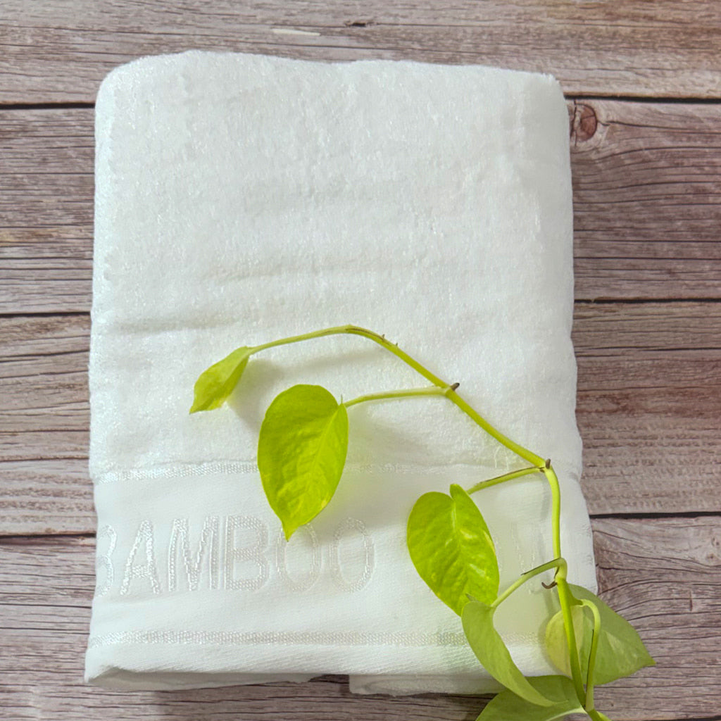 White Bamboo Bath Towel